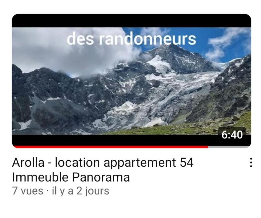 Le Panorama - Appartement 54 A Arolla Face Aux Montagnes A 150M Des Pistes Evolène Kültér fotó